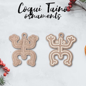 COQUI TAINO puerto rico ornament laser file INSTANT download svg dxf Ai glowforge k40 thunder rustic wood ornament keychain christmas decor