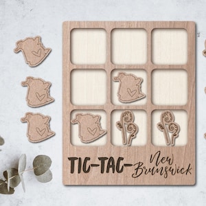 NEW BRUNSWICK Laser File Tic Tac Toe Coffee table game - INSTANT download - svg dxf Ai - glowforge k40 thunder - wooden games - laser cutter