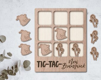 NEW BRUNSWICK Laser File Tic Tac Toe Coffee table game - INSTANT download - svg dxf Ai - glowforge k40 thunder - wooden games - laser cutter
