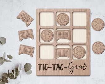 Soccer laser File Tic Tac Toe coffee table game - INSTANT DOWNLOAD - svg dxf Ai - glowforge k40 thunder - wooden games - laser cutter