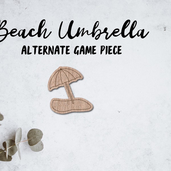 Beach umbrella shoreline alternate Tic Tac Toe game piece - INSTANT download - svg dxf Ai - glowforge k40 thunder - wooden games - laser