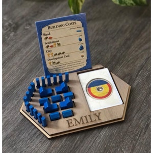Game Piece Organizer Holder for Settlers Board Game LASER CUTTING FILE - svg pdf ai - glowforge k40 thunder - easy cut file quick gift diy