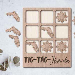 FLORIDA Laser Cut Datei Tic Tac Toe Kaffeetisch Spiel - SOFORTIGER DOWNLOAD - svg pdf Ai - glowforge k40 Donner - Holzspiele - Lasercutter