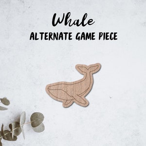 Pieza de juego de ballena - Descarga instantánea - SVG PDF Ai - Glowforge K40 Thunder - Juegos de madera - Láser Océano Vida marina Playa Jorobada