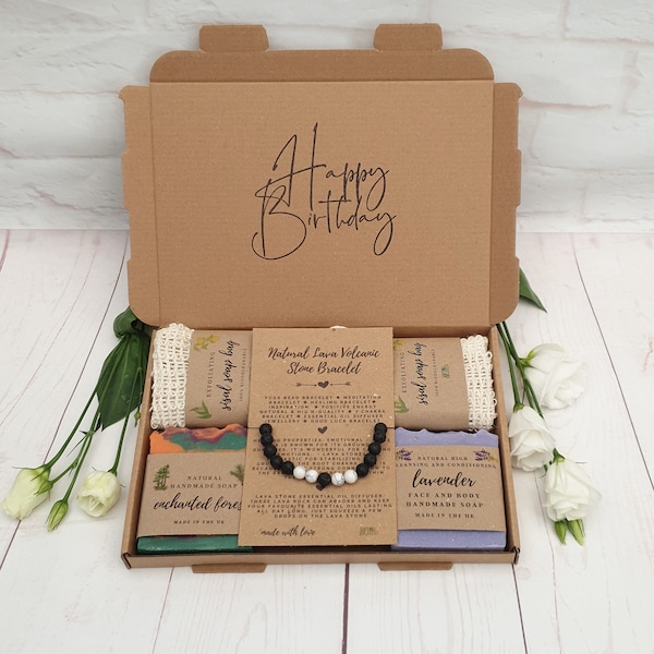 Eco Friendly Gift Set For Her. Sustainable, Plastic Free, Cruelty Free Vegan Box. Happy Birthday Box for Women, Zero Waste Thank You Gift