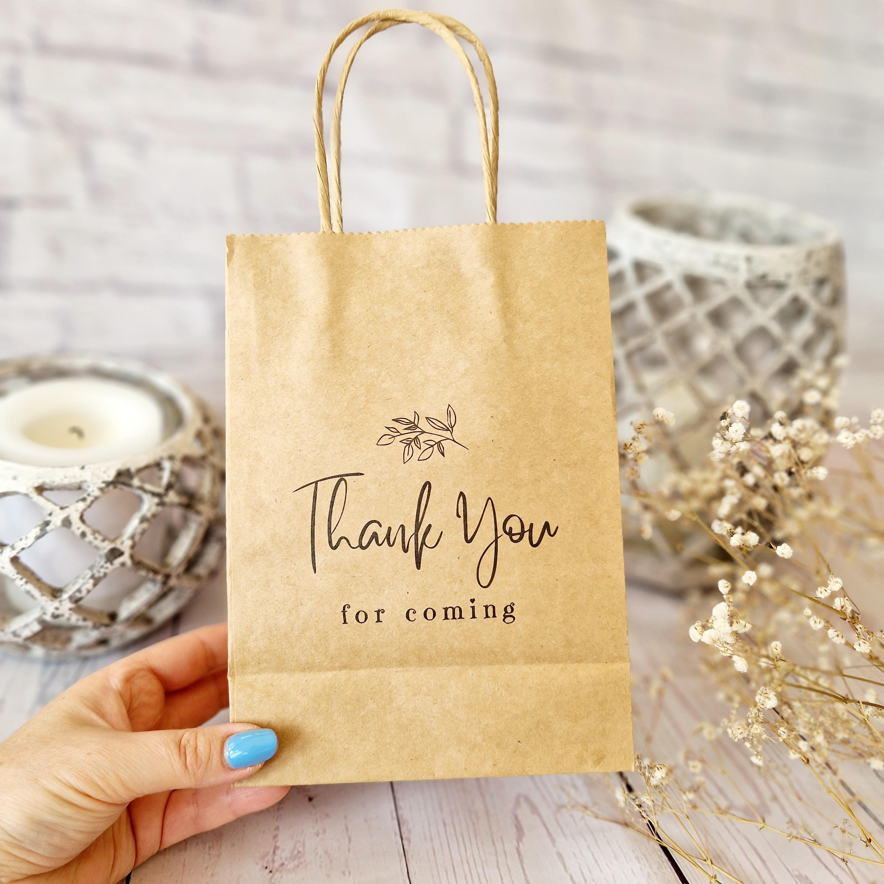 Thank You for Coming Party Favors Bag. Small Kraft Eco Friendly Brown ...