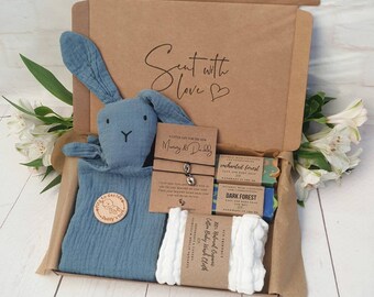 New Parents And Baby Gift Box. Baby Shower Eco Friendly Gift Set. All Natural, Sustainable, Zero Waste, Cute, Funny Gift For New Mum & Dad