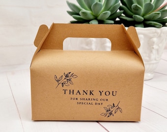 Thank You For Sharing Our Special Day Party Favour Gift Box. Treat Gable Boxes, Birthday, Wedding, Baby Shower, Hen Party. Strong Handle Box