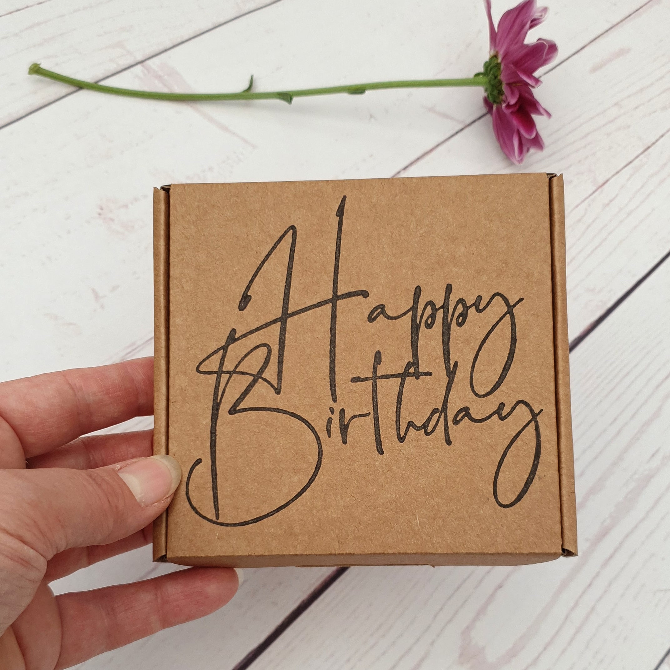 Bolsa de regalo Feliz Cumpleaños, de papel/cartón marrón (A/A/P