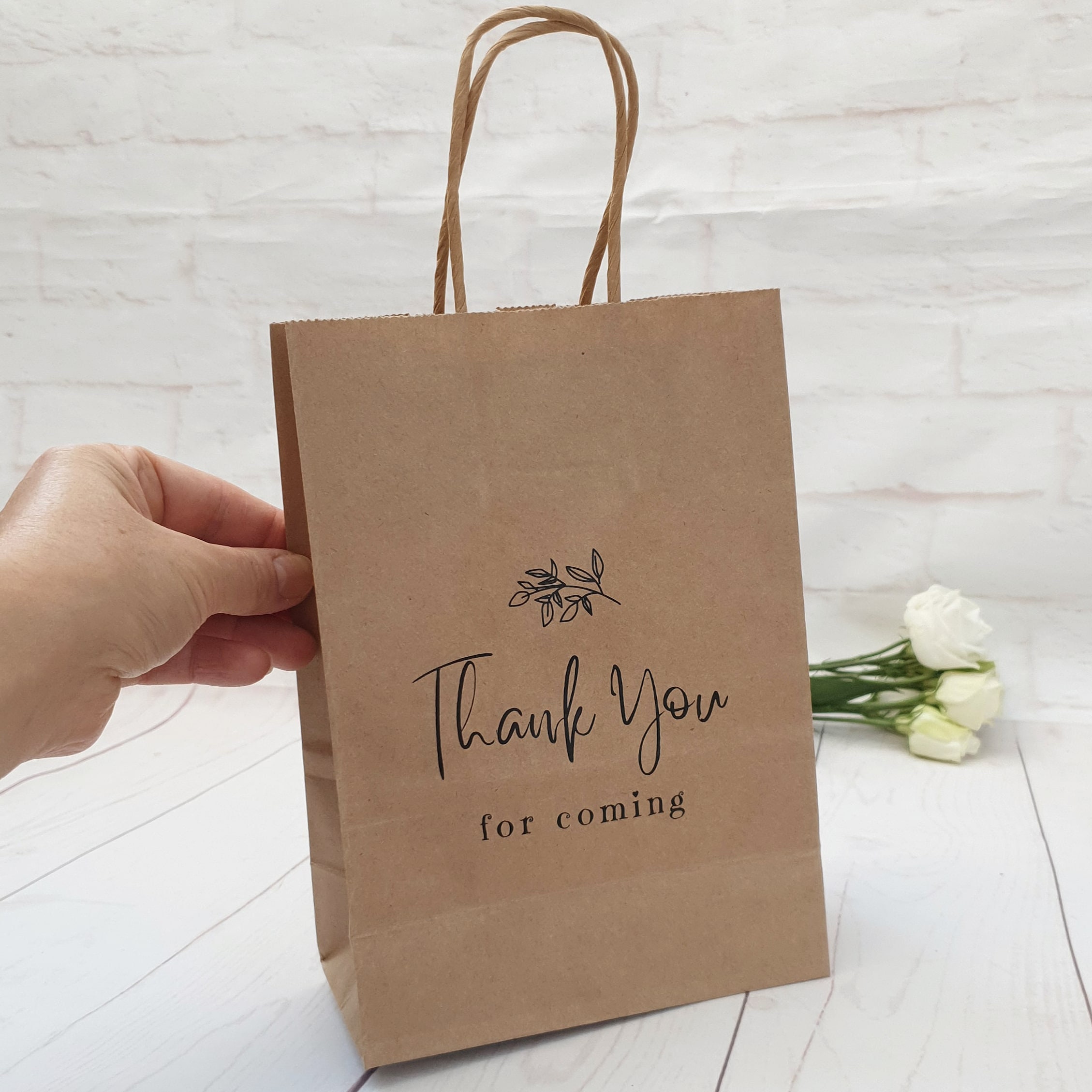 Thank You for Coming Party Favors Bag. Small Kraft Eco 