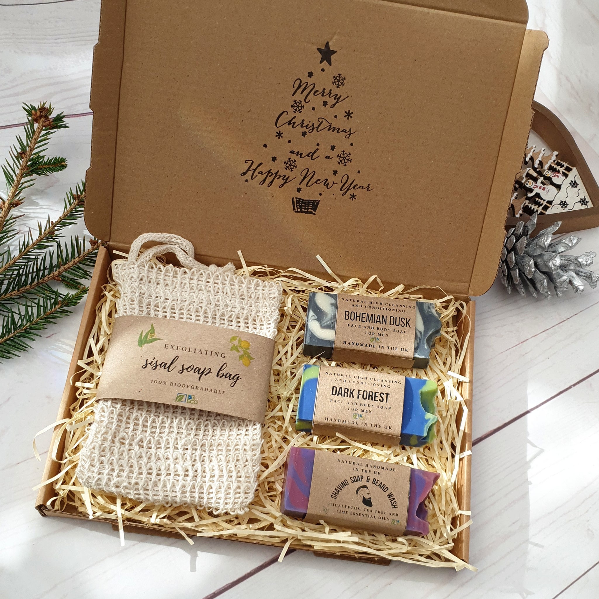 Eco Friendly Christmas Luxury Soap Gift Set Box for Men. 3x Etsy