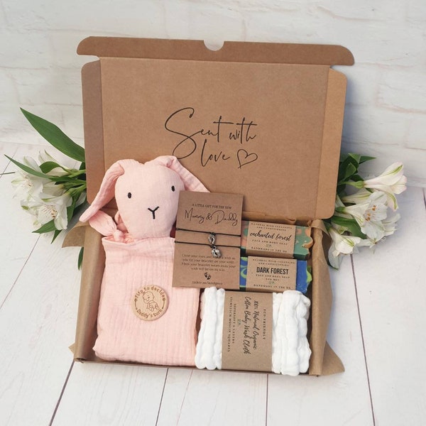 New Parents And Baby Girl Gift Box. Baby Shower Eco Friendly Gift Set. Maternity Leave Gift Box. All Natural, Sustainable, Zero Waste