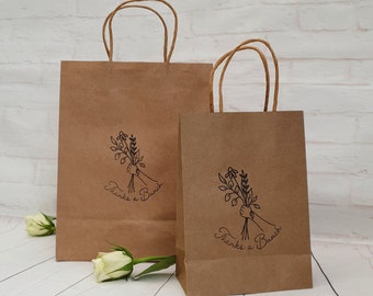 Petits sacs cadeaux de remerciement en papier pour une fête d'anniversaire, un mariage, une baby shower, une baby shower, un baby shower, un cadeau pour un professeur, un cadeau de remerciement