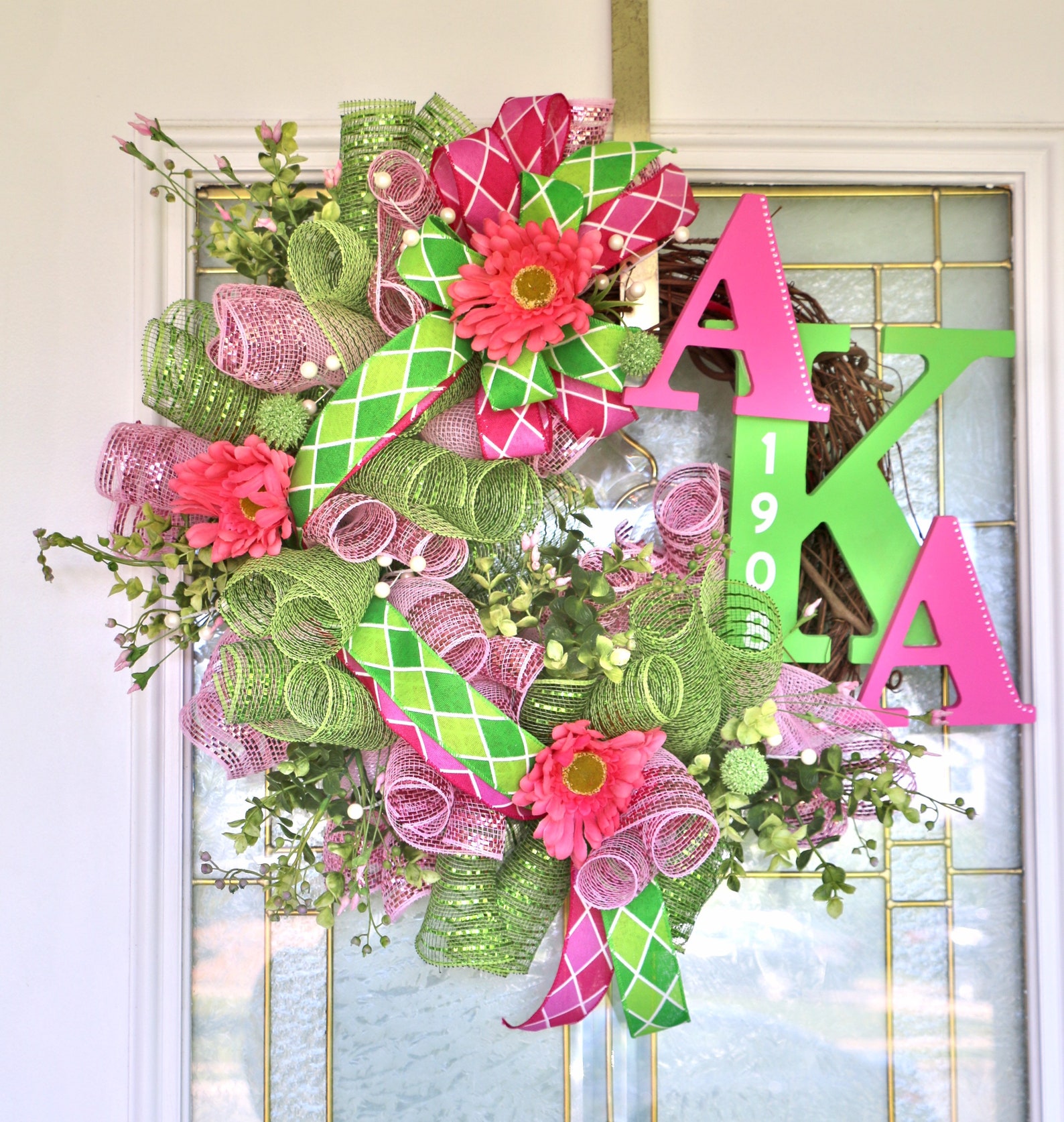 Special Order Wreath AKA Wreath Pink and Green Wreath Etsy