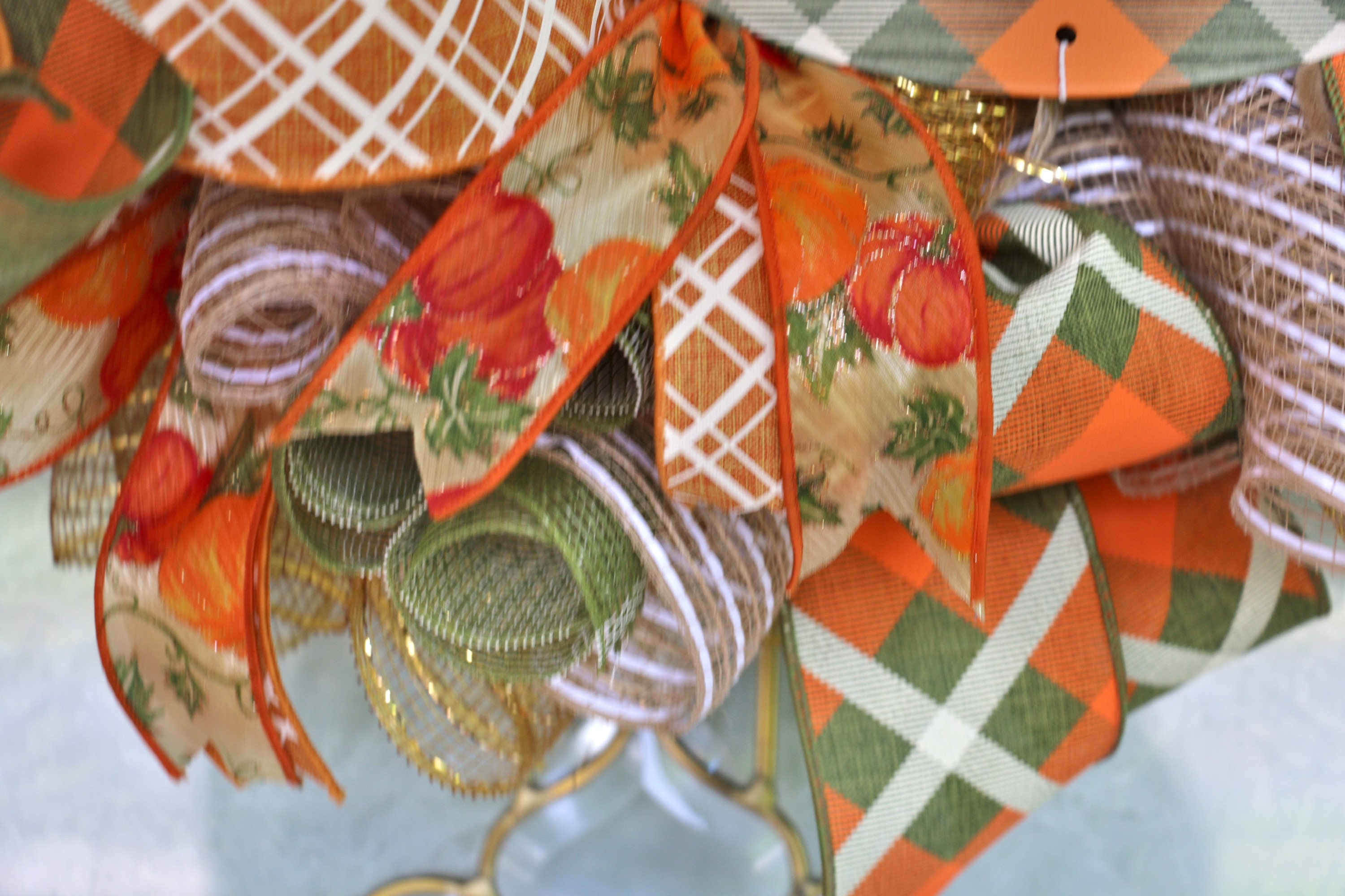 Wreath Fall Decor Buffalo Plaid Fall Wreath Autumn Etsy