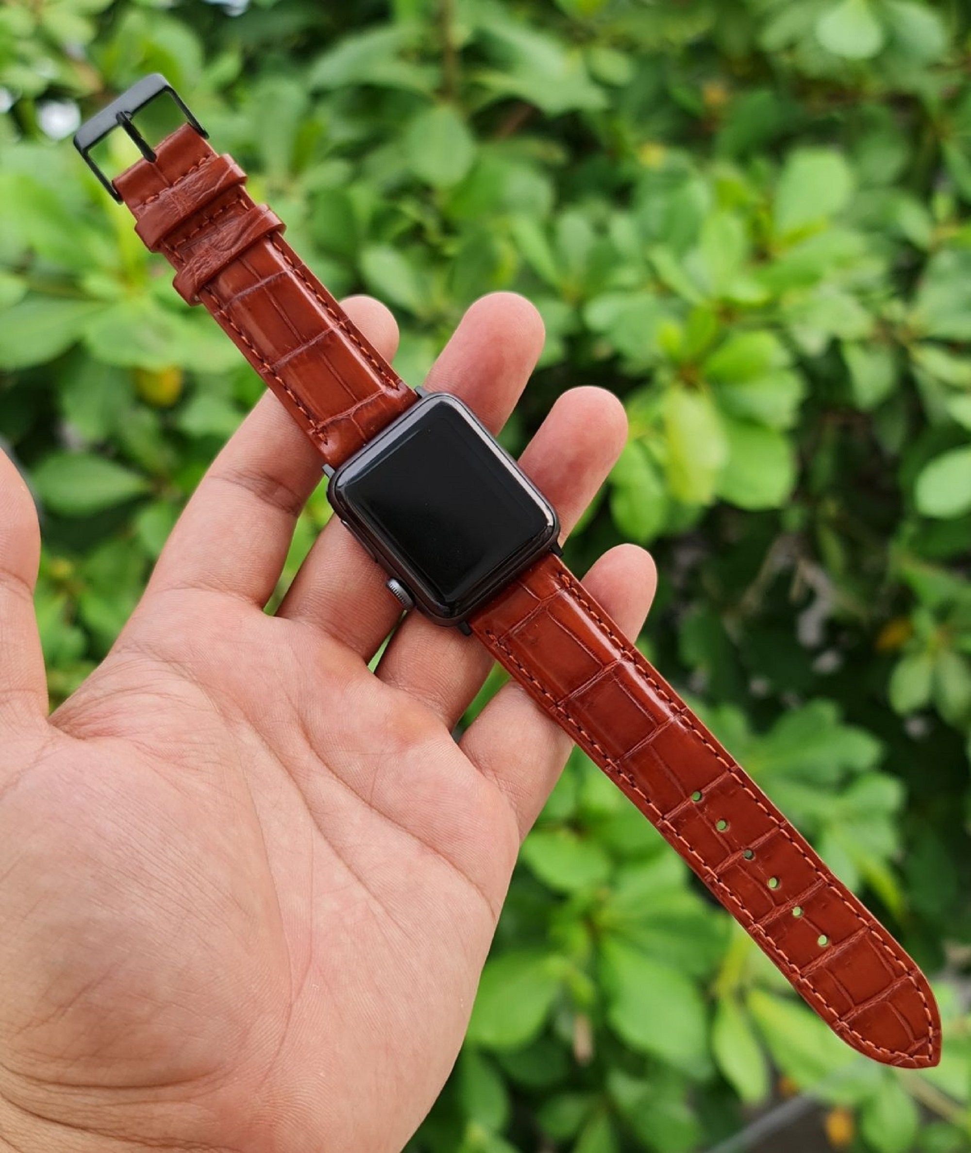 crocodile apple watch strap