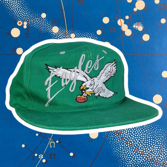 Vintage snapback hat 90s AJD Eagles Philadelphia C