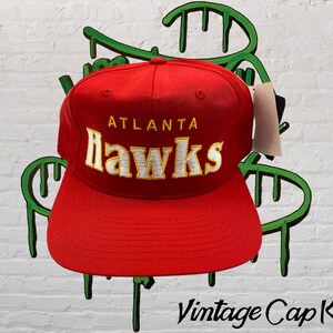 Deadstock Vintage 1994 Atlanta Hawks NBA Snapback Hat Starter Script  Sideliner