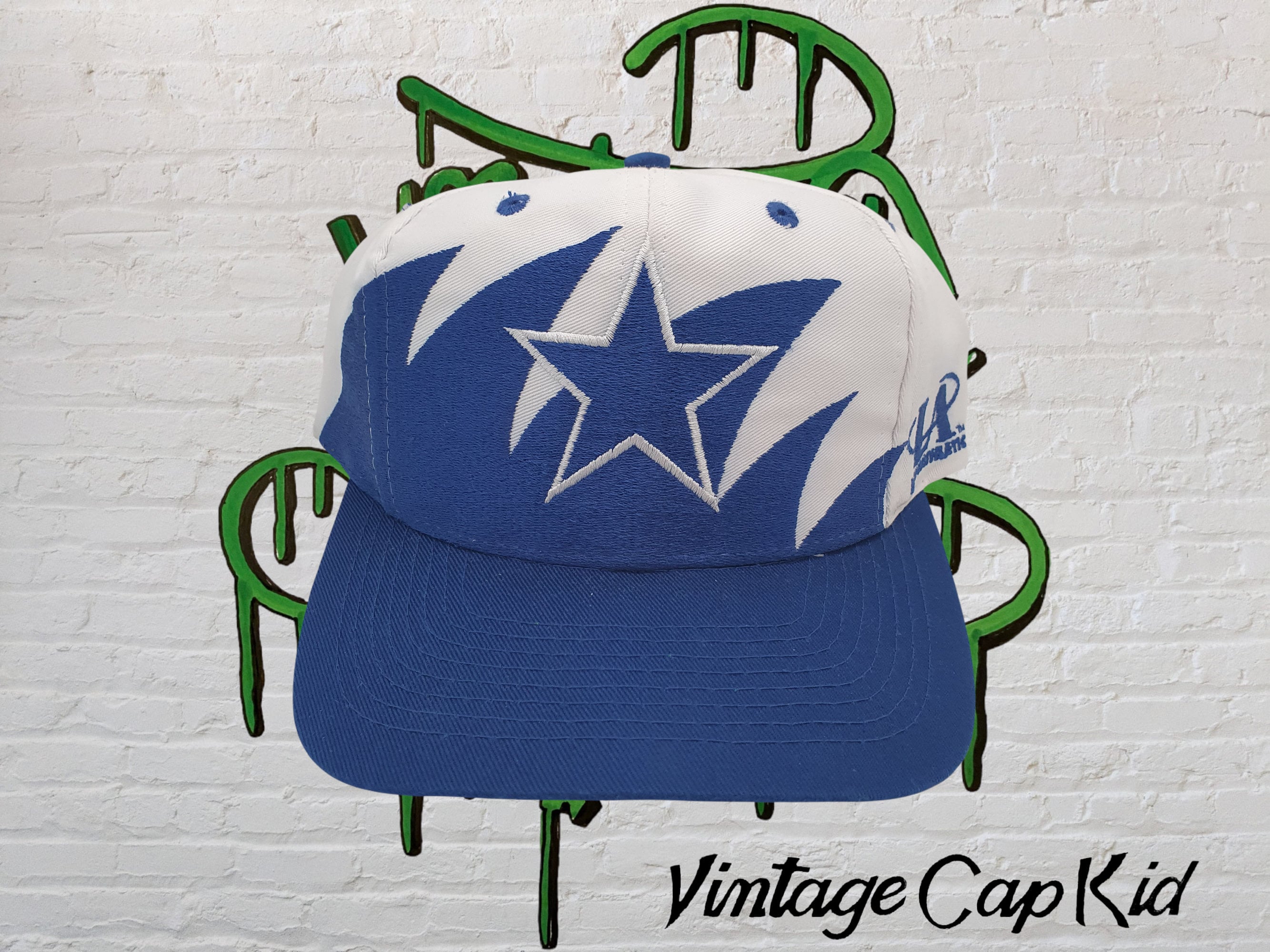 Vintage Dallas Stars Snapback Hat Logo Athletic Sharktooth Hat