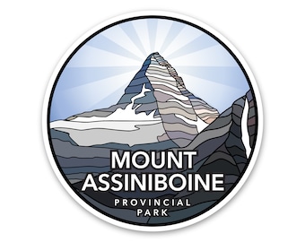 Mt. Assiniboine Sticker: Waterproof Vinyl Decal for Laptop, Water Bottle
