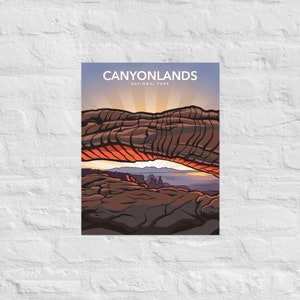 Canyonlands National Park Poster | Mesa Arch Mountain Wall Art