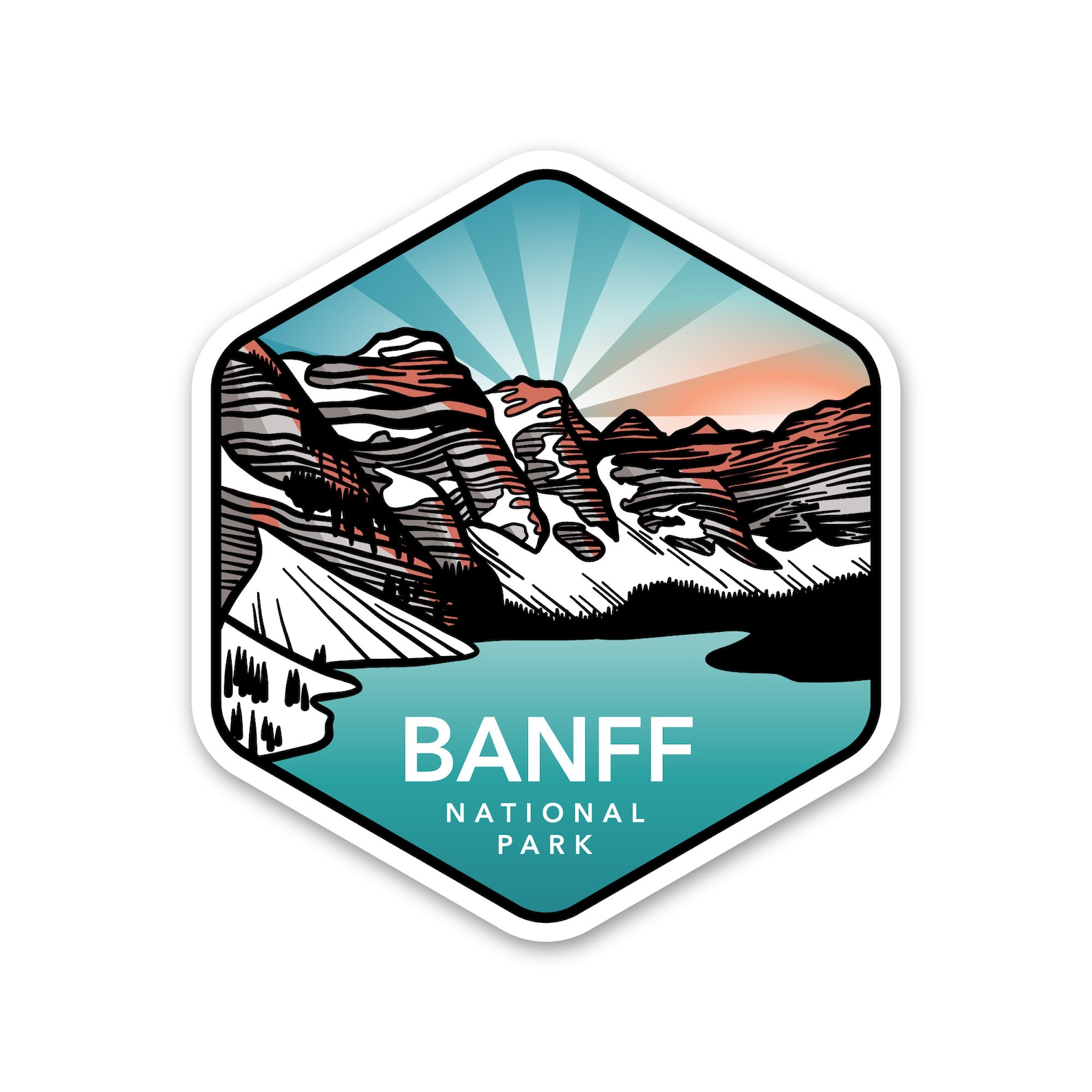 Shellshag Sticker Banf Moraine Lake Sticker: Banff National Park Travel Keepsake - Etsy
