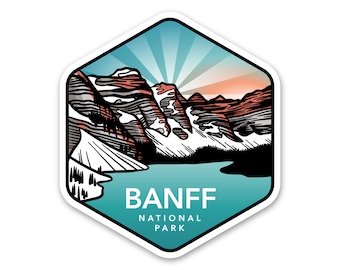 Moraine Lake Sticker: Banff National Park Travel Keepsake