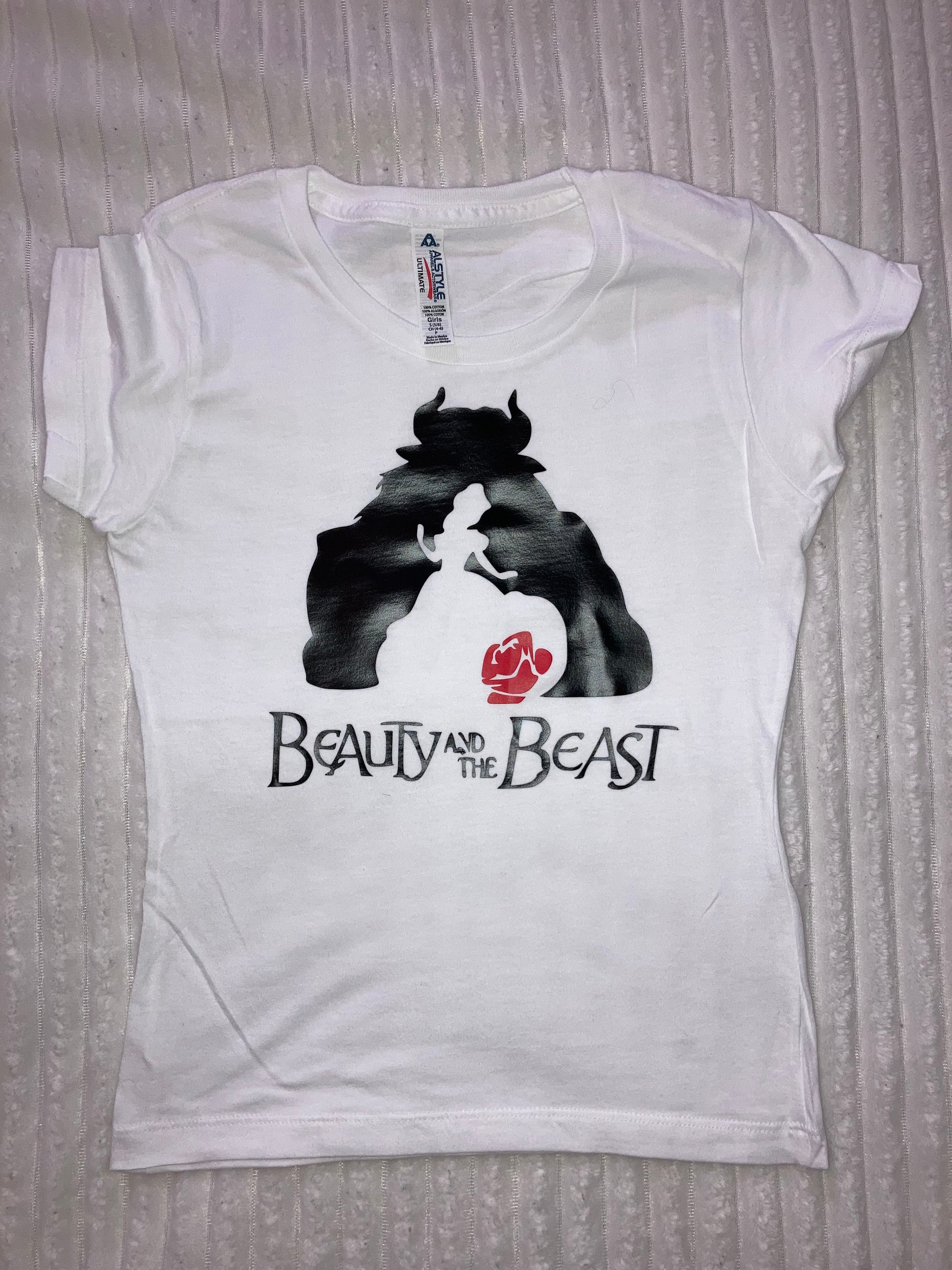 Beauty and the beast handmade kid shirt Etsy
