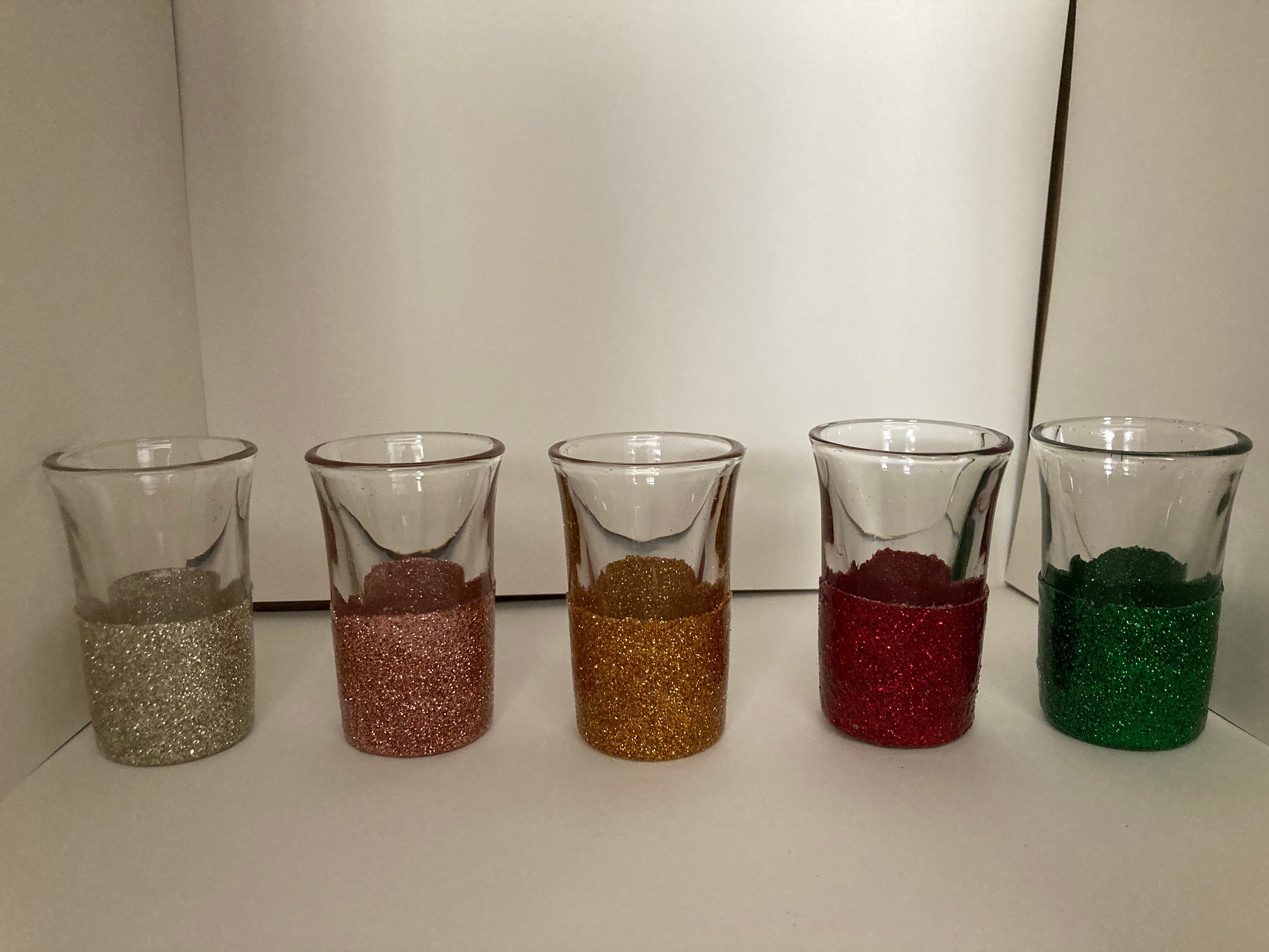 Glitter shot glass Etsy