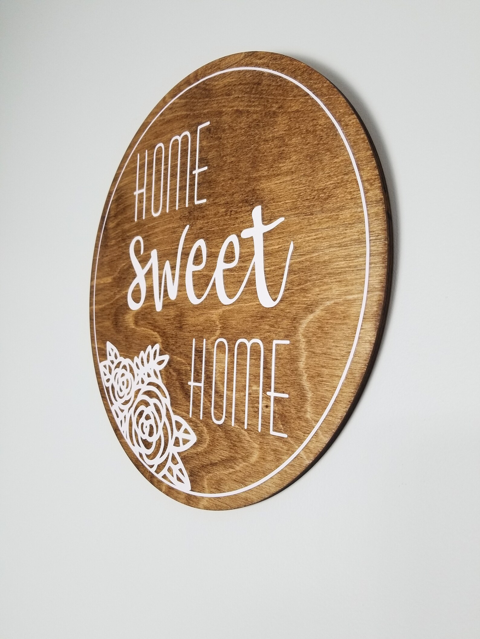 Round Wood Wall Sign Wood Sign Customized Home Décor Etsy