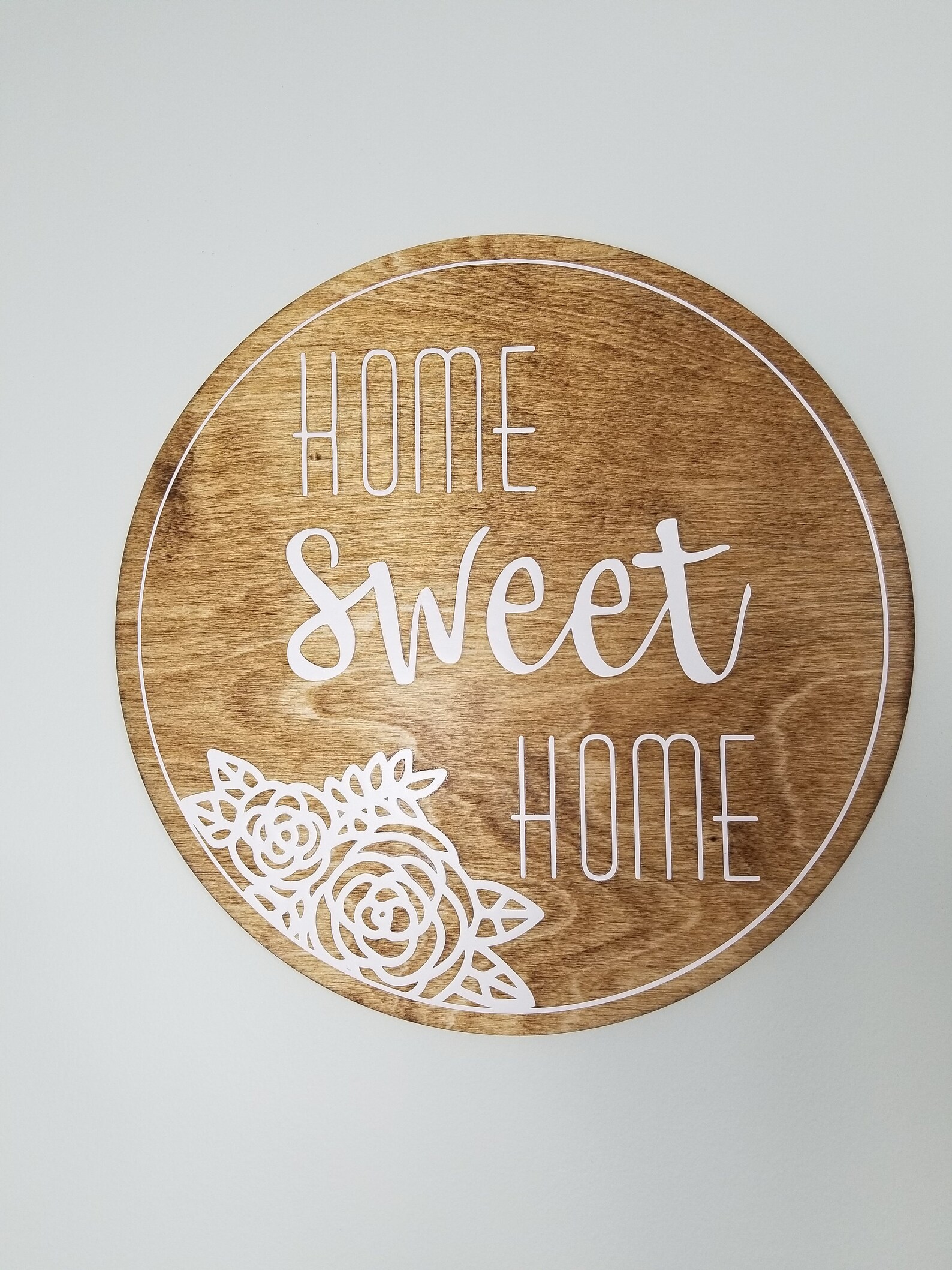 Round Wood Wall Sign Wood Sign Customized Home Décor Etsy