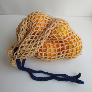 Eco-Friendly Crochet Bag | Mesh Tote for Produce, Groceries or Beach | Handmade Net Bag | Handmade in Ukraine | EU Friendly