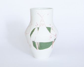 Handmade porcelain vase