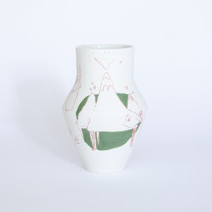Handmade porcelain vase