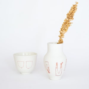 Handmade porcelain vase