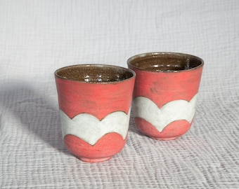 Large handcrafted ceramic cup