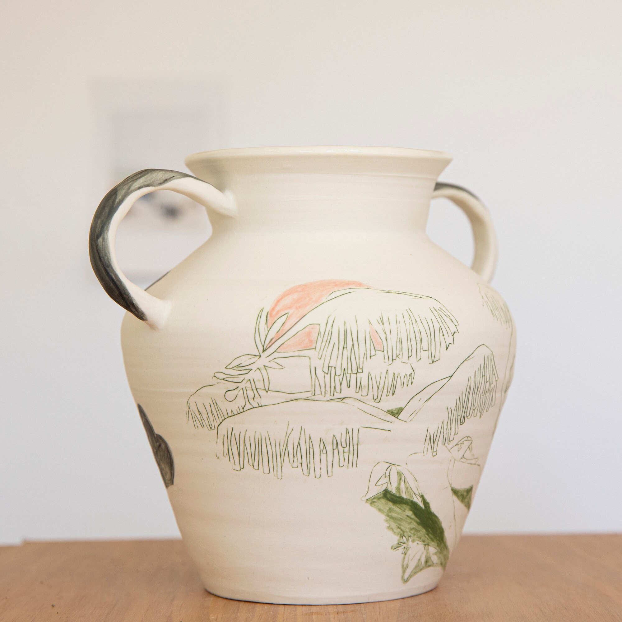 Vase en Porcelaine Fait Main // Design Minimaliste Céramique Artisanale Pièce Unique