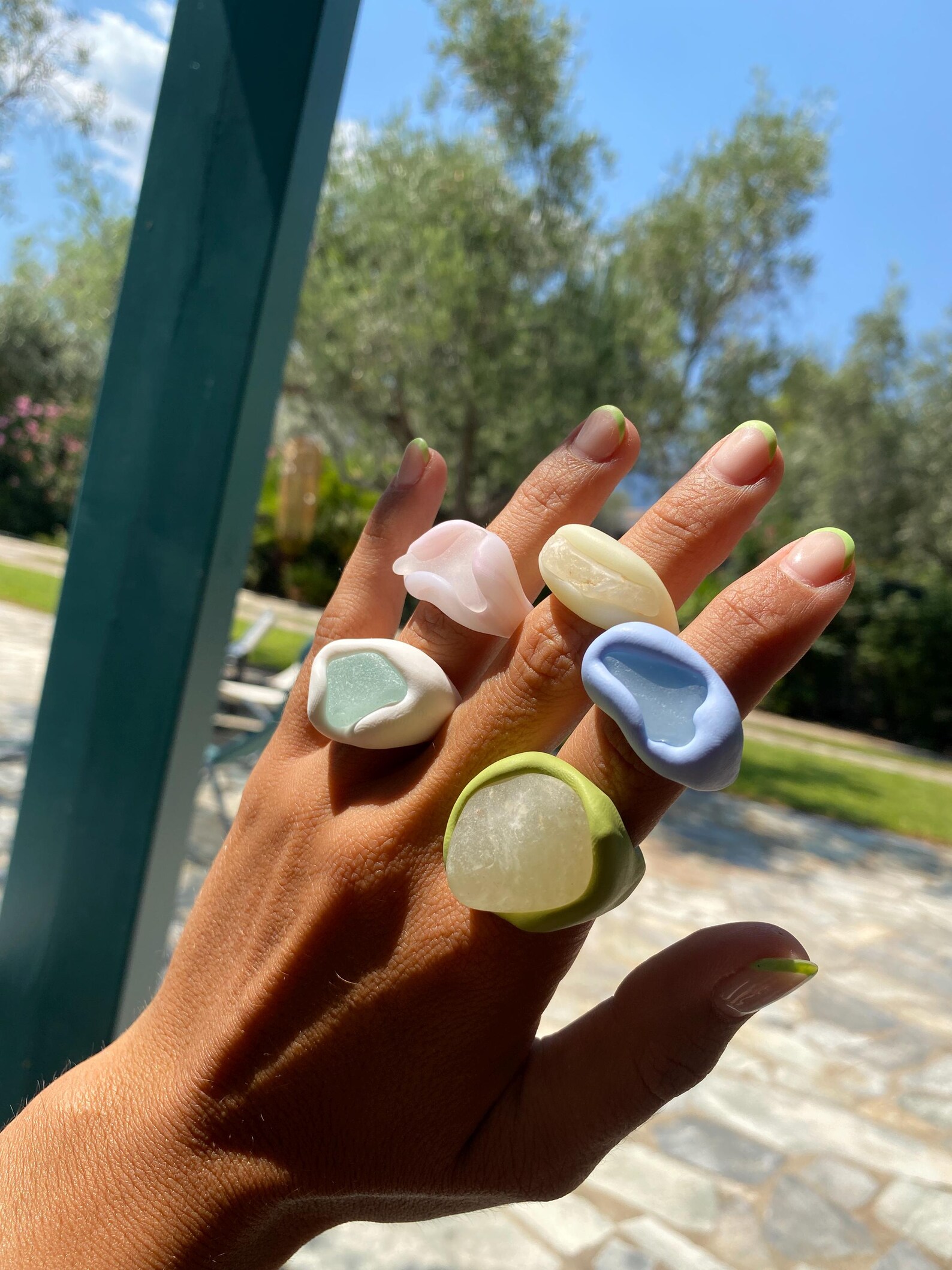 Clay Rings Grey Quartz & Clay Rings - Etsy