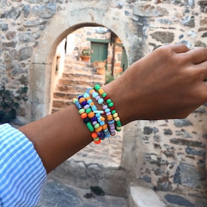 Clay bead bracelet