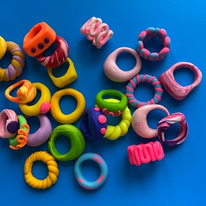 CHUNKY polymer rings image 2