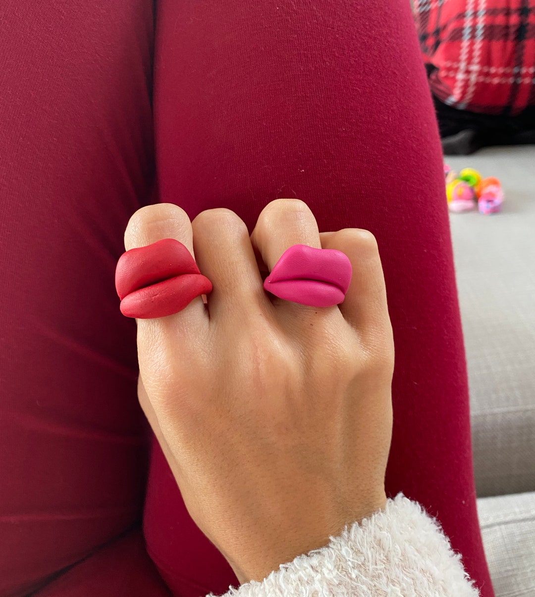 Kylie Lips Clay Rings - Etsy