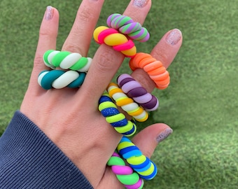 CROISSANT - chunky polymer rings