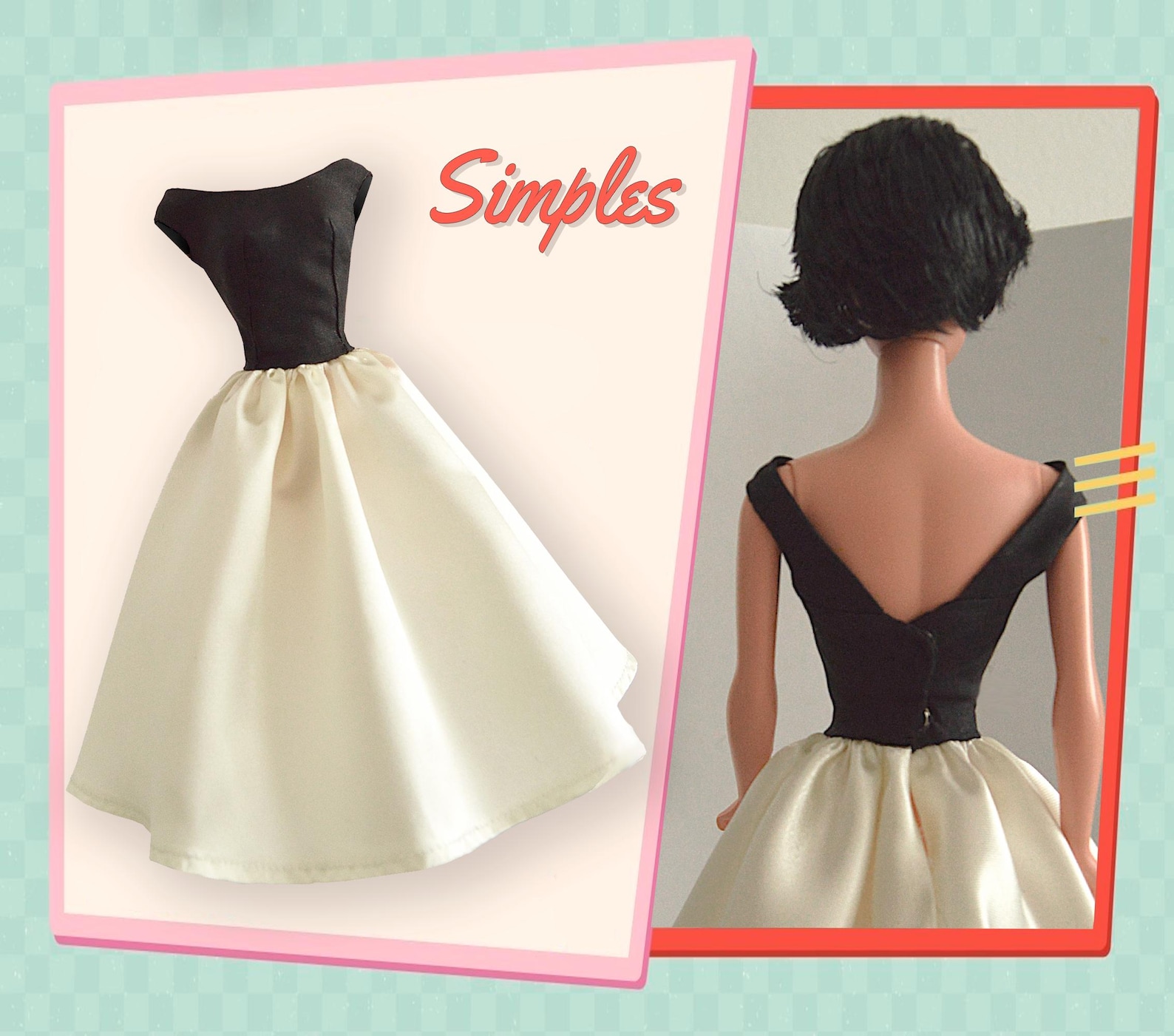 Evening Dress DIGITAL Pattern Download Doll Clothes For Vintage evening-dress-digital-pattern-download-doll-clothes-for-vintage