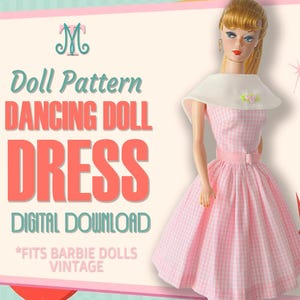 Dancing Doll Dress- | DIGITAL Pattern Download Doll Clothes for Vintage Barbie doll