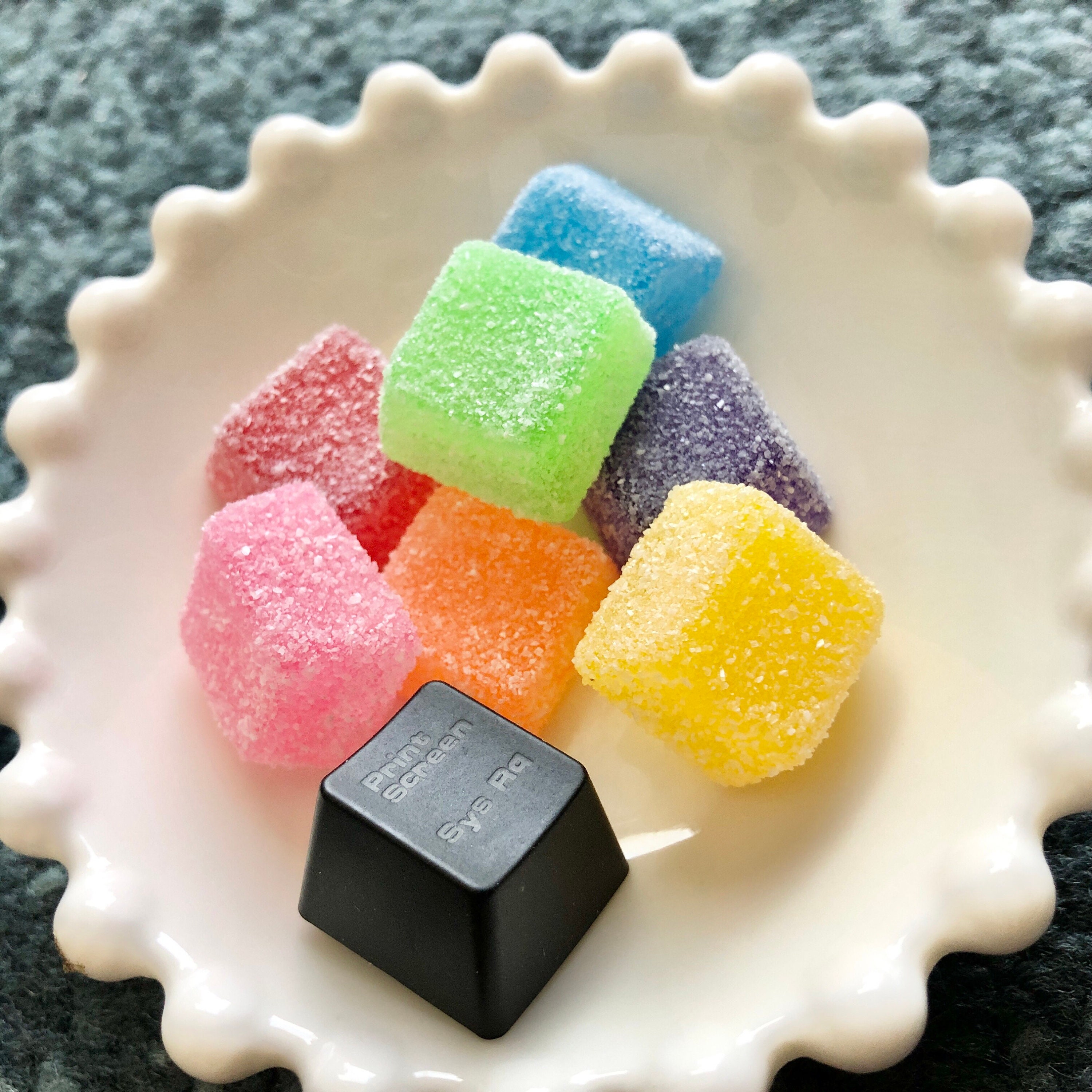 Sugar Coated Sour Candy Keycap set of Two Etsy