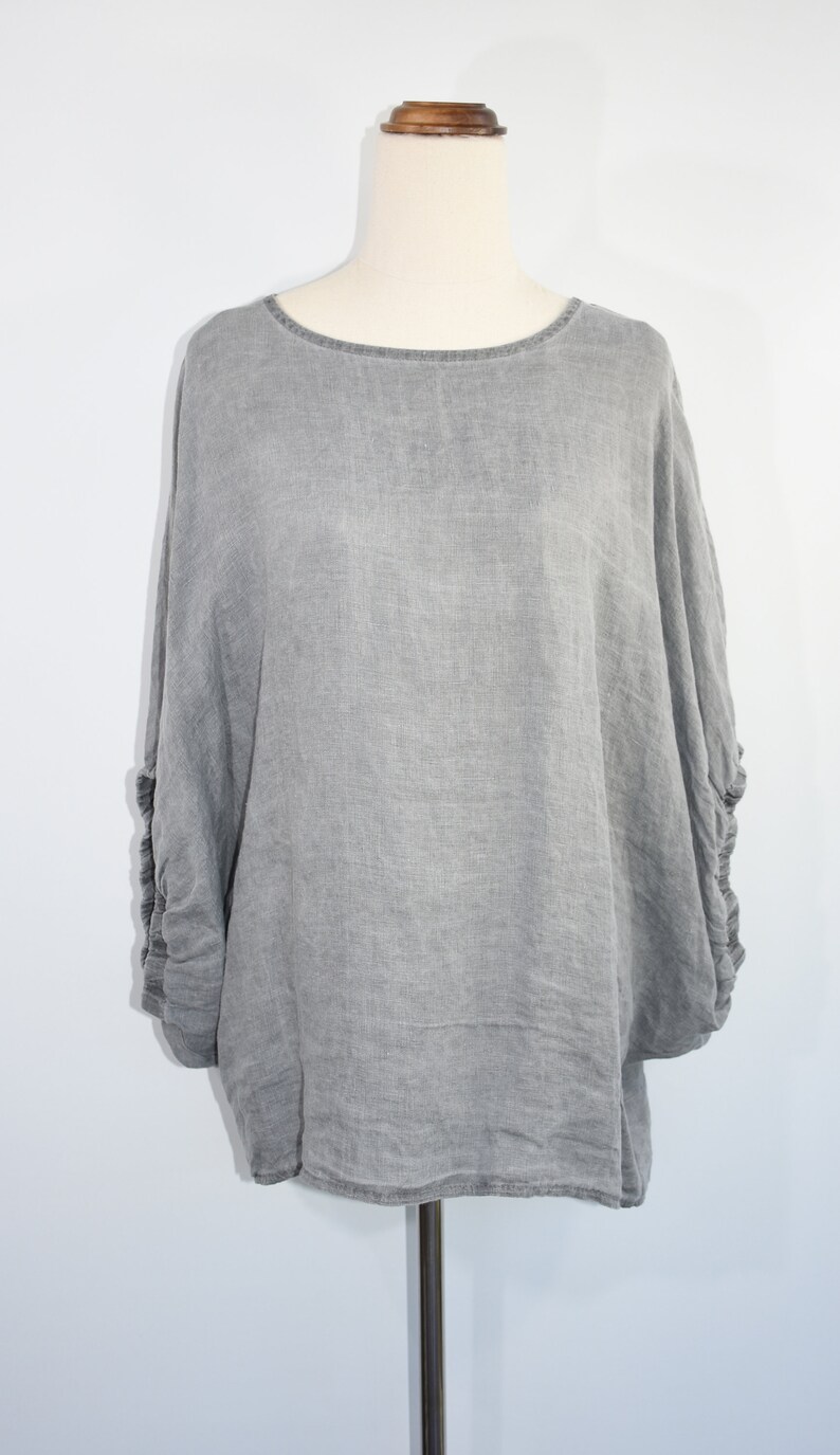 Ladies Italian Linen Top One Size Etsy