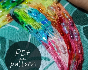 Tukan Handstickerei PDF herunterladbares Muster