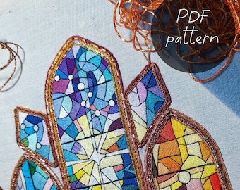 PDF Glasfenster Stickmuster