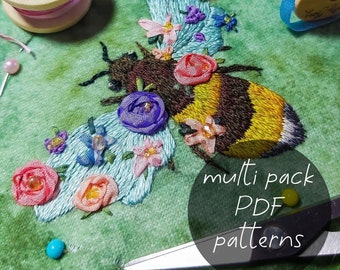 Multi Pack Biene Stickmuster zum Herunterladen PDF