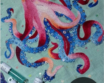 Octopus PDF Stickmuster zum Herunterladen